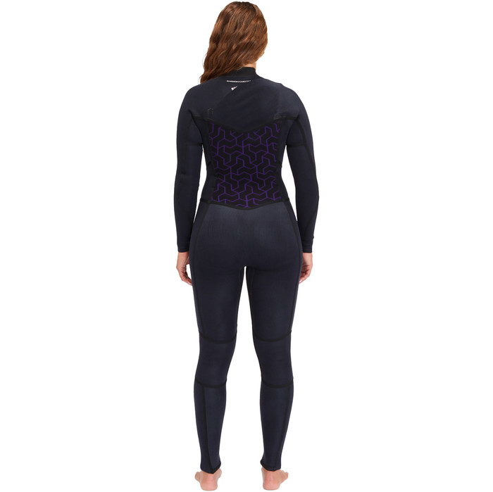 2024 Billabong Womens Synergy 3/2mm Chest Zip Wetsuit ABJW100129 - Wild Black